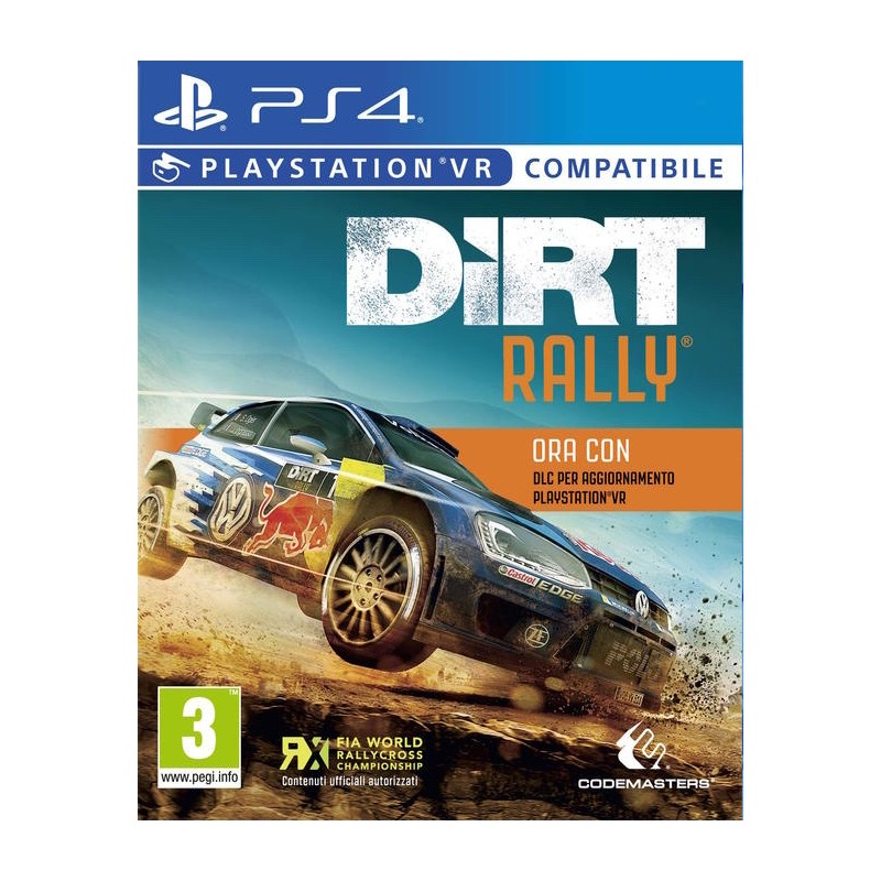 DIRT RALLY COMPATIBILE CON PLAYSTATION VR PER PS4 USATO