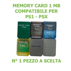 MEMORY CARD DA 1 MB PER PS1...