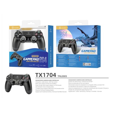 CONTROLLER WIRED PER PS4 E PC - JOYPAD CON CAVO INCLUSO