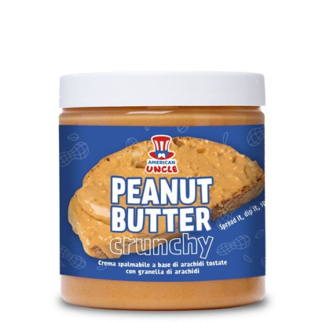 PEANUT BUTTER CRUNCHY - BURRO D'ARACHIDI CON PEZZETTI INTERI DI ARACHIDI DA 220G