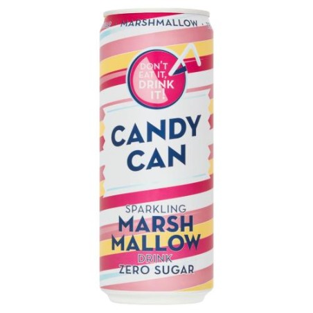 CANDY CAN MARSHMALLOW ZERO SUGAR - BEVANDA FRIZZANTE AL GUSTO DI MARSHMALLOW 330 ML