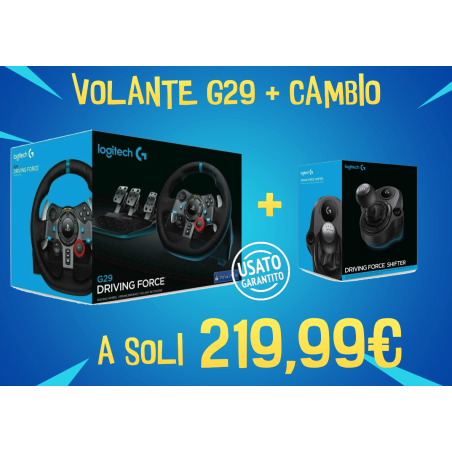 LOGITECH G29 VOLANTE + CAMBIO MANUALE - USATO TESTATO