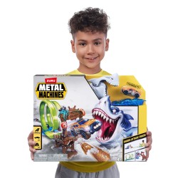 ZURU METAL MACHINES – SHARK ATTACK TRACK GIOCATTOLO PISTA + AUTO + SQUALO