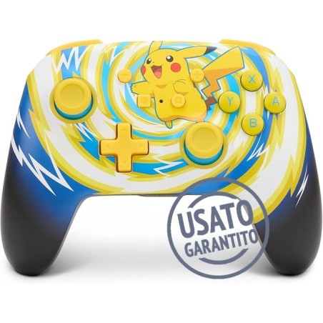 CONTROLLER POWERA ENHANCED WIRELESS PIKACHU VORTEX PER NINTENDO SWITCH - USATO GARANTITO