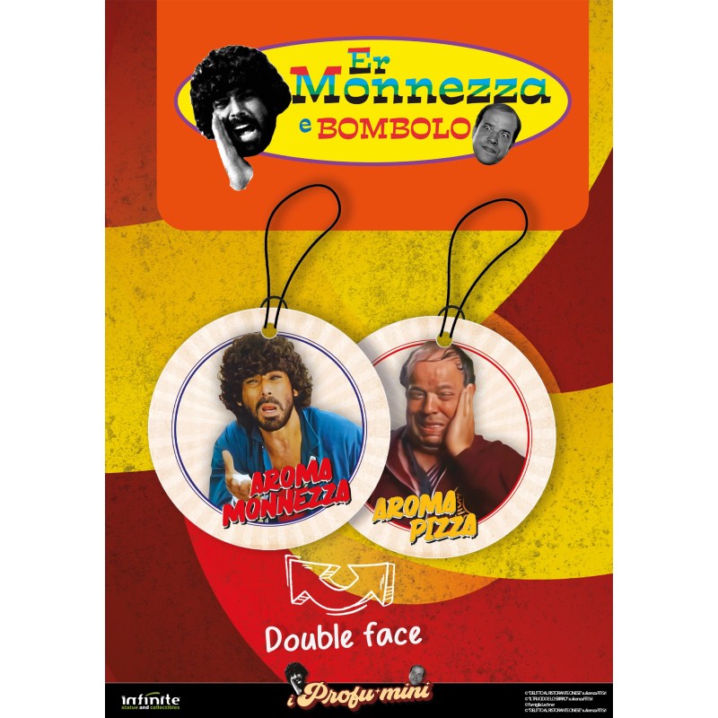 ER MONNEZZA E BOMBOLO I PROFU-MINI PER AUTO - N.1 PEZZO DOUBLE FACE - AROMA OCEANO
