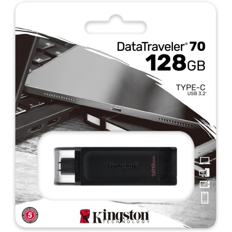 PENDRIVE DA 128 GB KINGSTON PENNINO TYPE-C DATATRAVELER DT70 PENDRIVE USB 3.2 GEN 1
