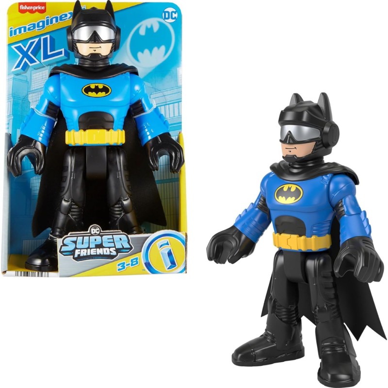 FISHER-PRICE IMAGINEXT DC SUPER FRIENDS - BATMAN XL MOTOCICLISTA DA 25 CM