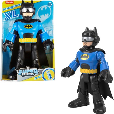 FISHER-PRICE IMAGINEXT DC SUPER FRIENDS - BATMAN XL MOTOCICLISTA DA 25 CM
