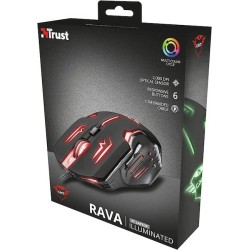 MOUSE TRUST GAMING GXT 108 RAVA CON LED CAMBIA COLORE