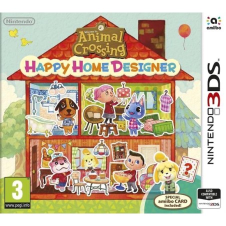 ANIMAL CROSSING HAPPY HOME DESIGNER CON COPERTINA STAMPATA PER NINTENDO 3DS USATO