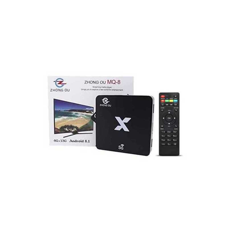 BOX ANDROID TV MQ-8 PER VISIONE FINO A 4K WIFI 5G + RAM 4GB+ 32GB MEMORIA