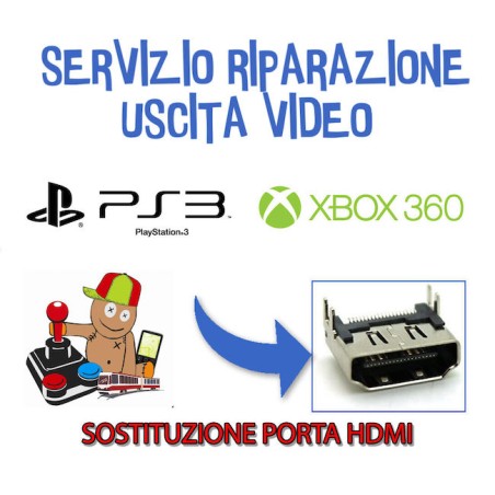 RIPARAZIONE USCITA VIDEO PER CONSOLE PS3 O XBOX 360