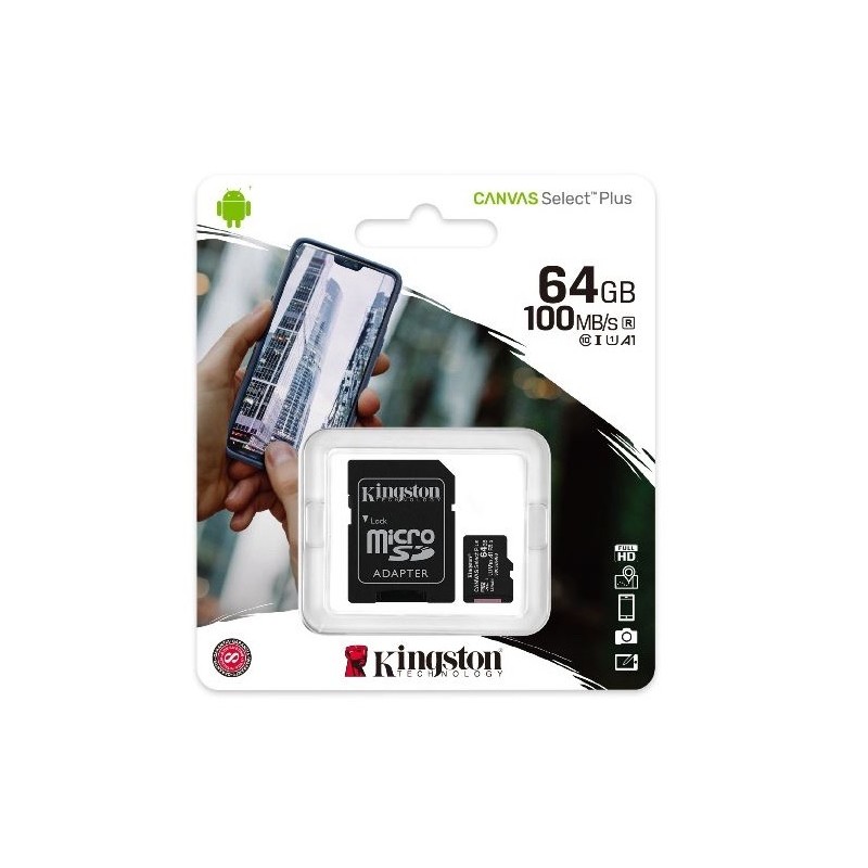 MICRO SD KINGSTON DA 64 GB CON ADATTATORE - OTTIMA ANCHE PER ESPANSIONE MEMORIA NINTENDO SWITCH