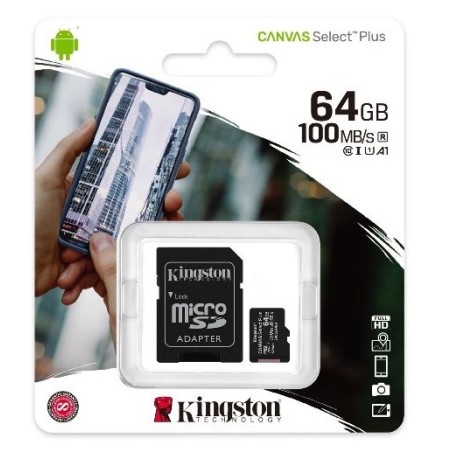 MICRO SD KINGSTON DA 64 GB CON ADATTATORE - OTTIMA ANCHE PER ESPANSIONE MEMORIA NINTENDO SWITCH