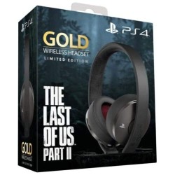 CUFFIE PS4 GOLD WIRELESS HEADSET THE LAST OF US PART 2 GAMING PLAY STATION 4 E PS5