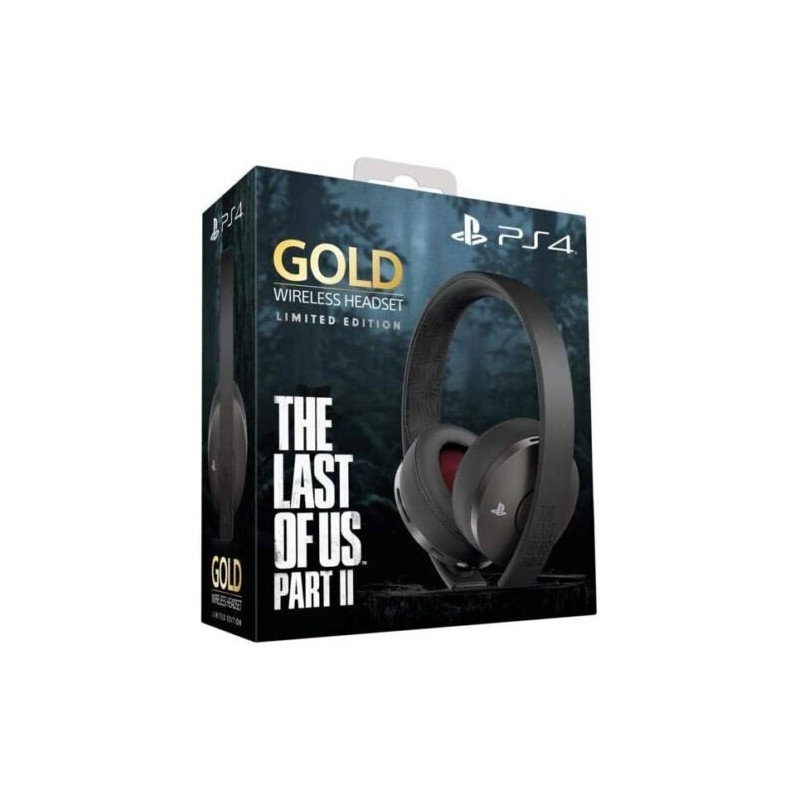 CUFFIE PS4 GOLD WIRELESS HEADSET THE LAST OF US PART 2 GAMING PLAY STATION 4 E PS5