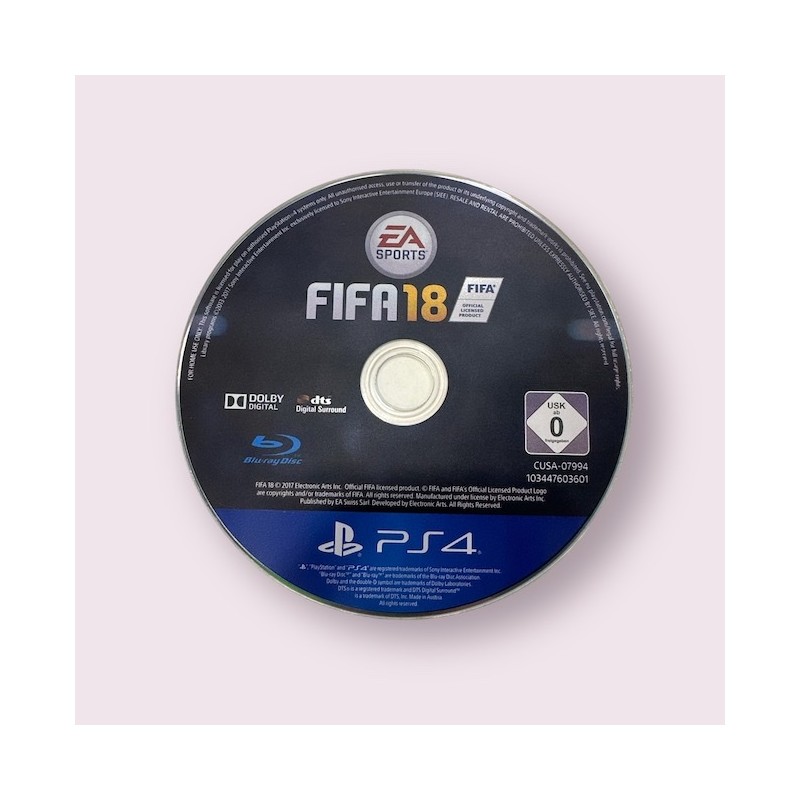 FIFA 18 PER PS4 USATO SENZA COPERTINA