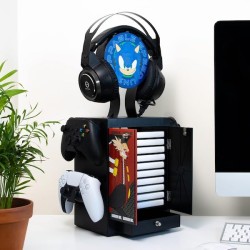 NUMSKULL OFFICIAL SONIC GAMING LOCKER, CONTROLLER STAND, HEADSET STAND PER PS5 - XBOX Series X S - NINTENDO SWITCH